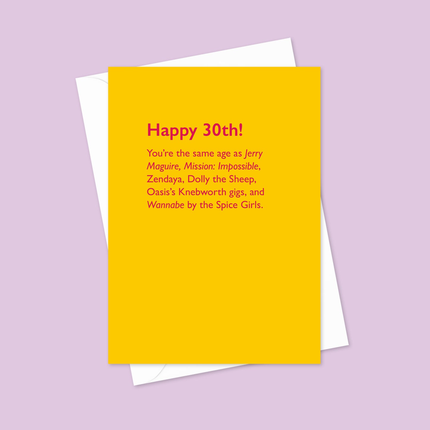 30th Birthday Milestone A6 Blank Greetings Card