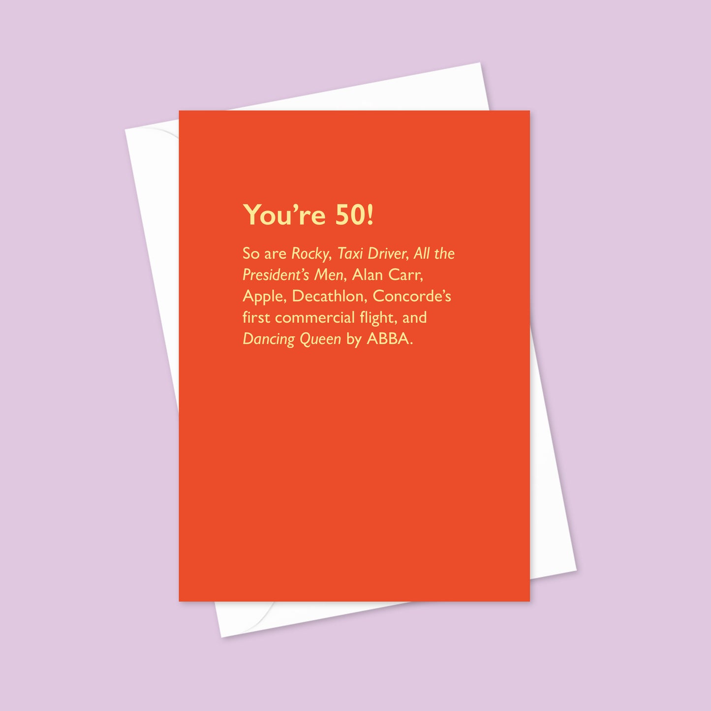 50th Birthday Milestone A6 Blank Greetings Card