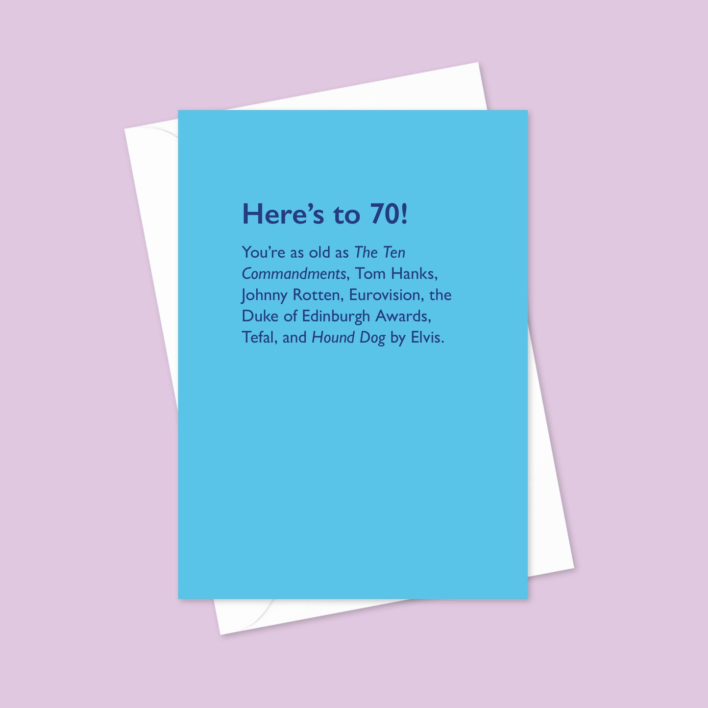 70th Birthday Milestone A6 Blank Greetings Card
