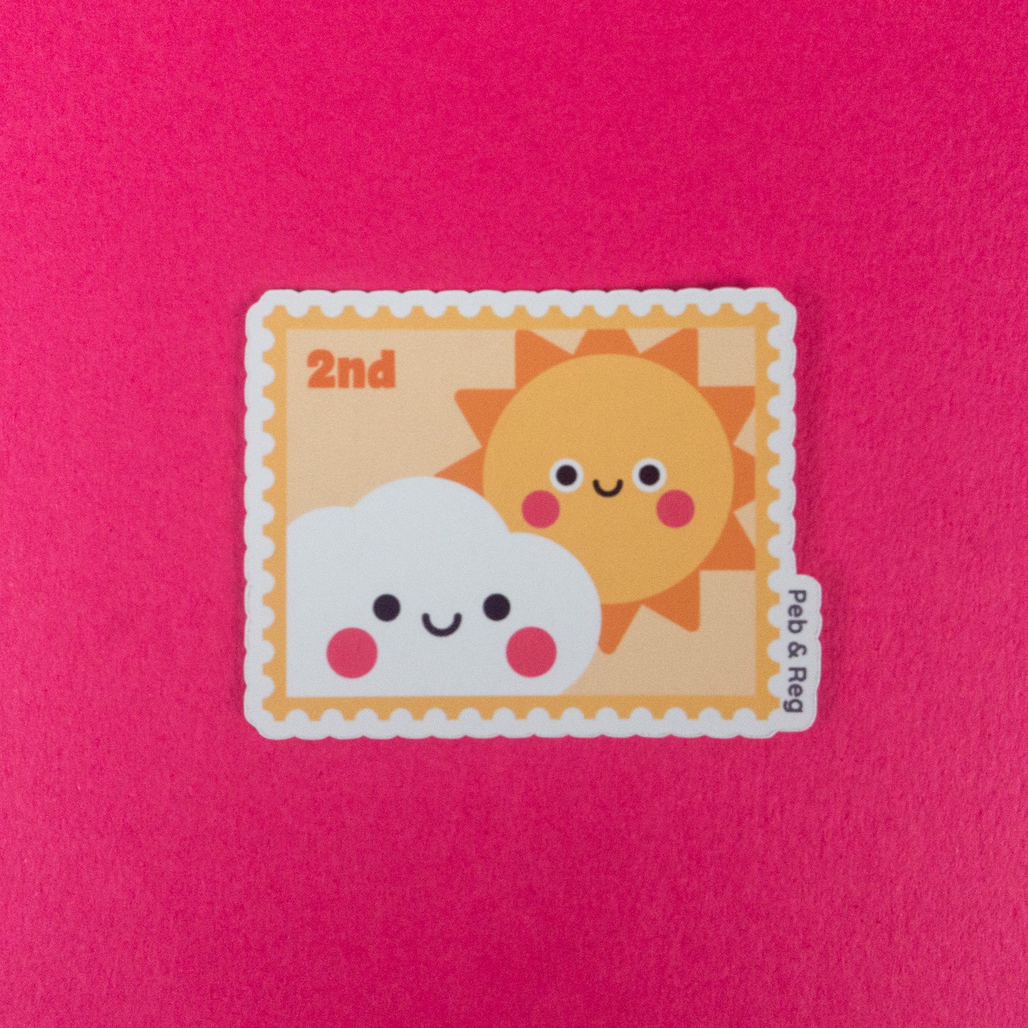 Sunshine Stamp Diecut Sticker