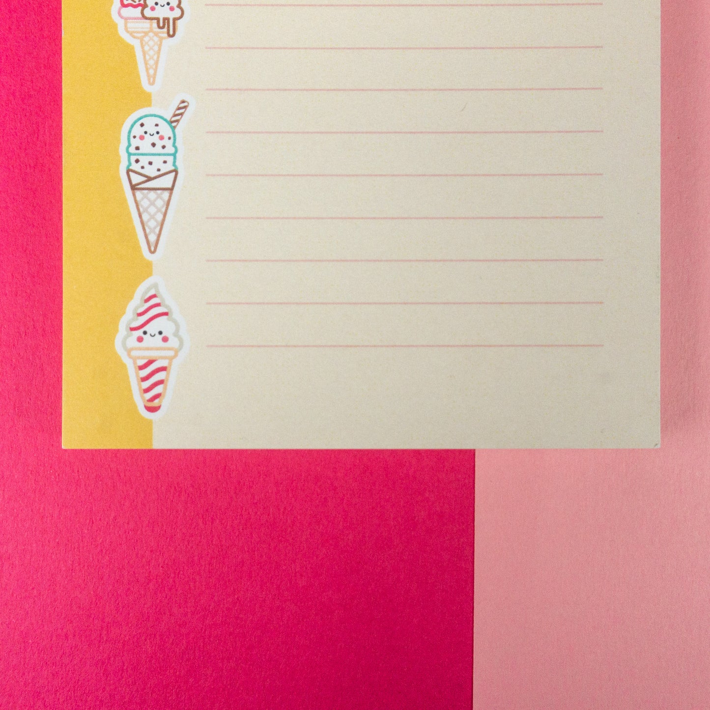 Ice Cream Friends DL Notepad With Free Washi!