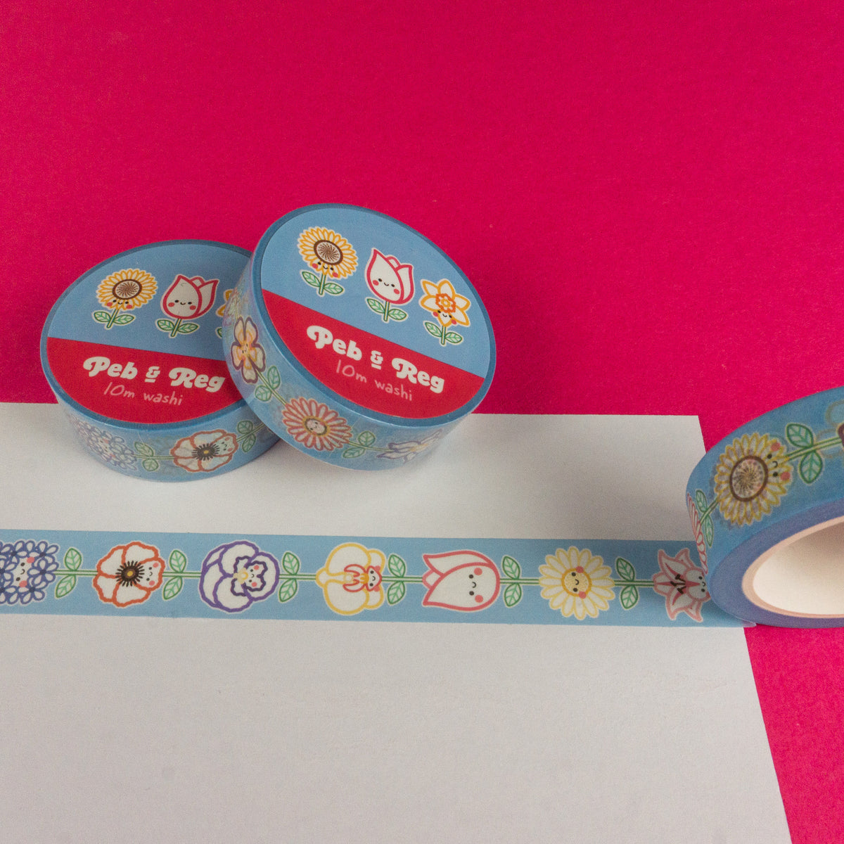 Flower Friends Vertical Washi Tape