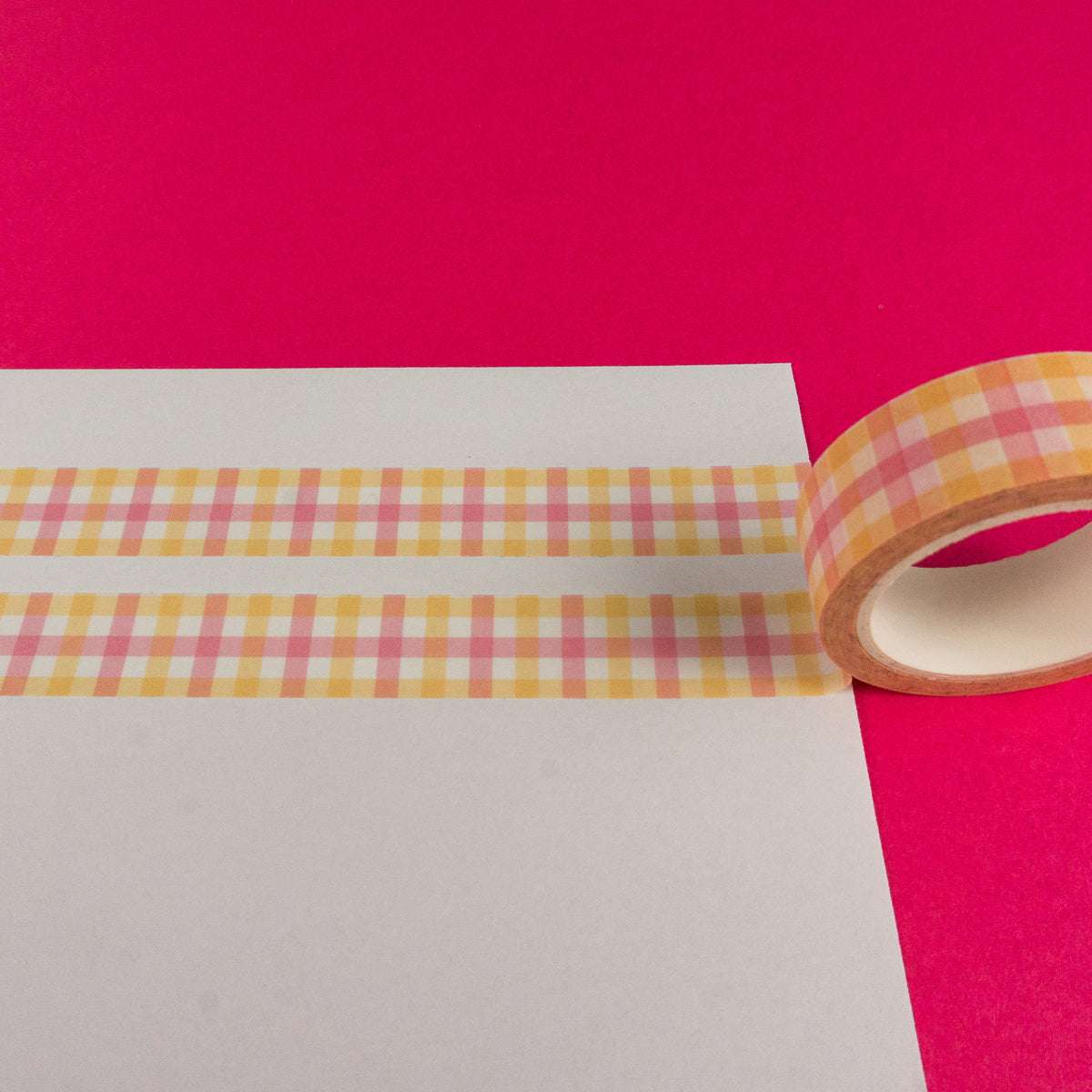 Pencil Bow Gingham Co-ordinating Washi Tape