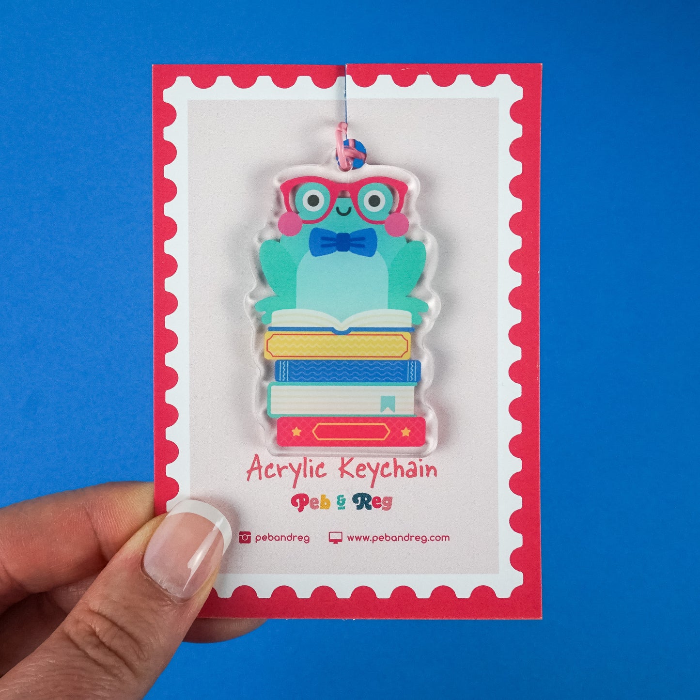 Reading Frog Keyring