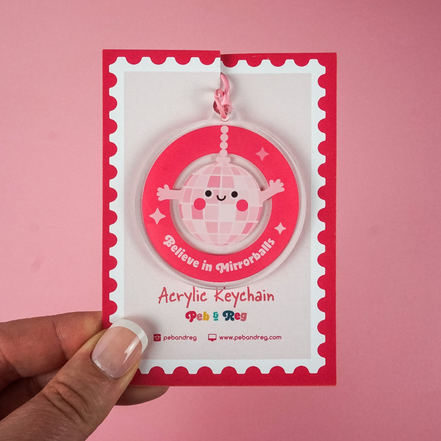 Believe in Mirrorballs Keyring
