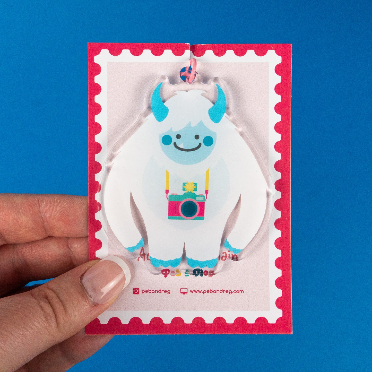 Yeti With Camera Keyring