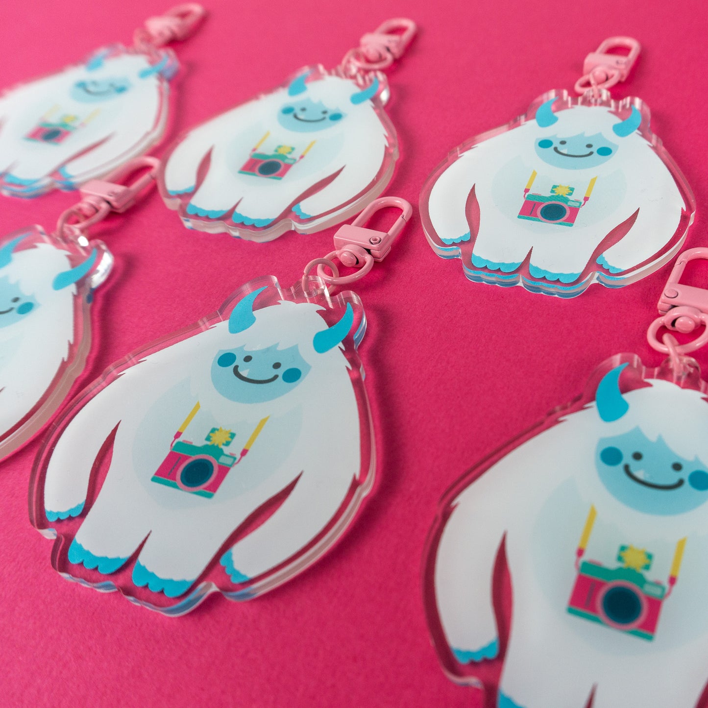 Yeti With Camera Keyring