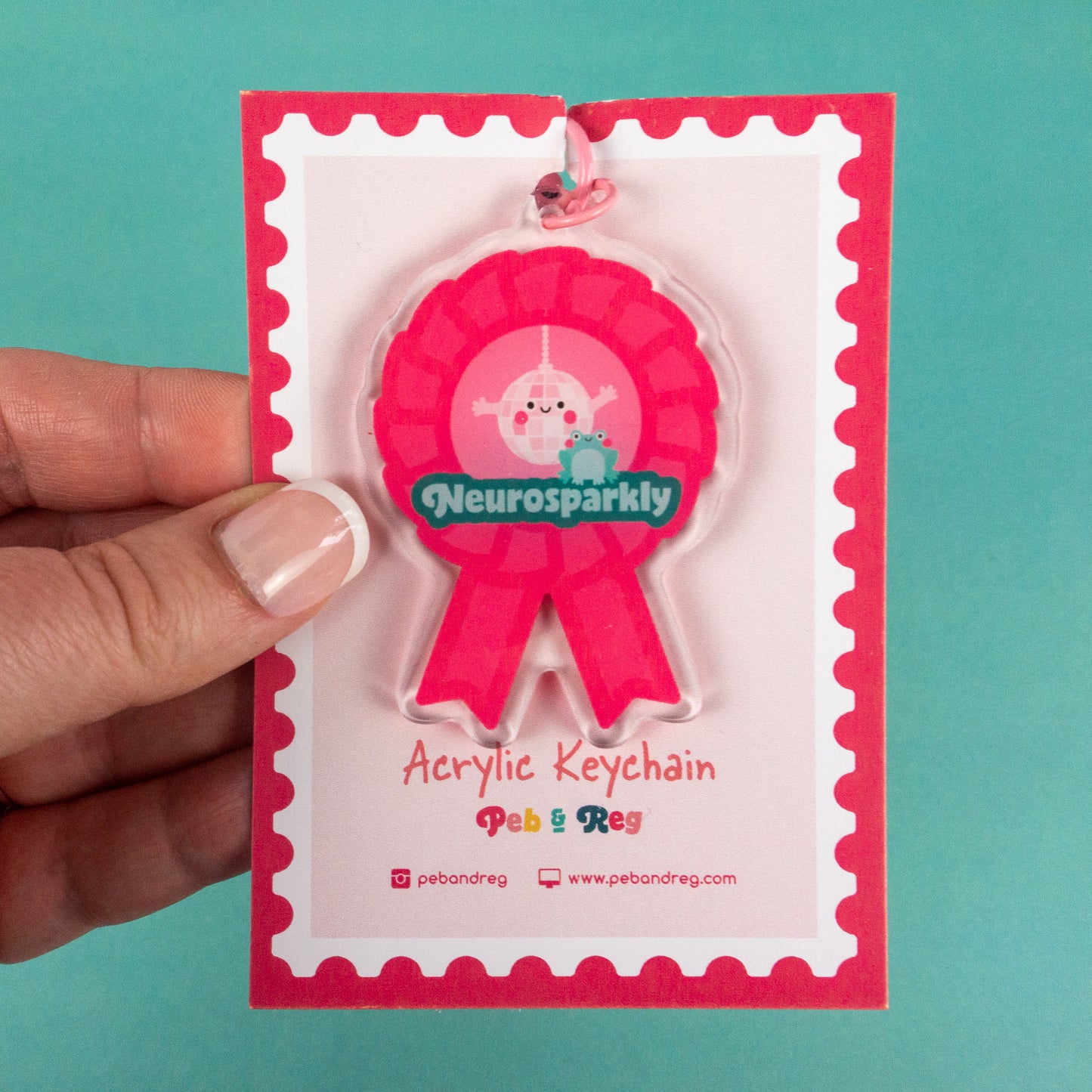 Neurosparkly Rosette Keyring