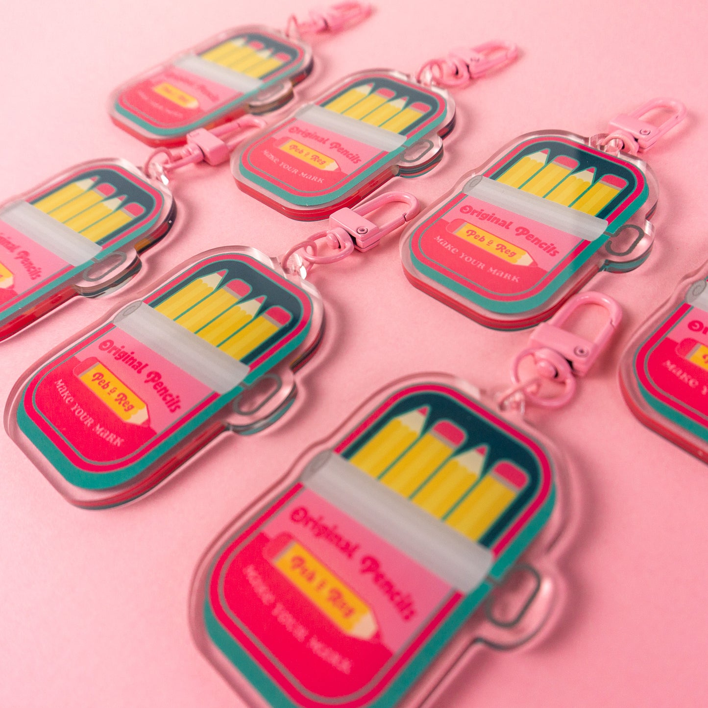Pencil Sardines Tin Keyring