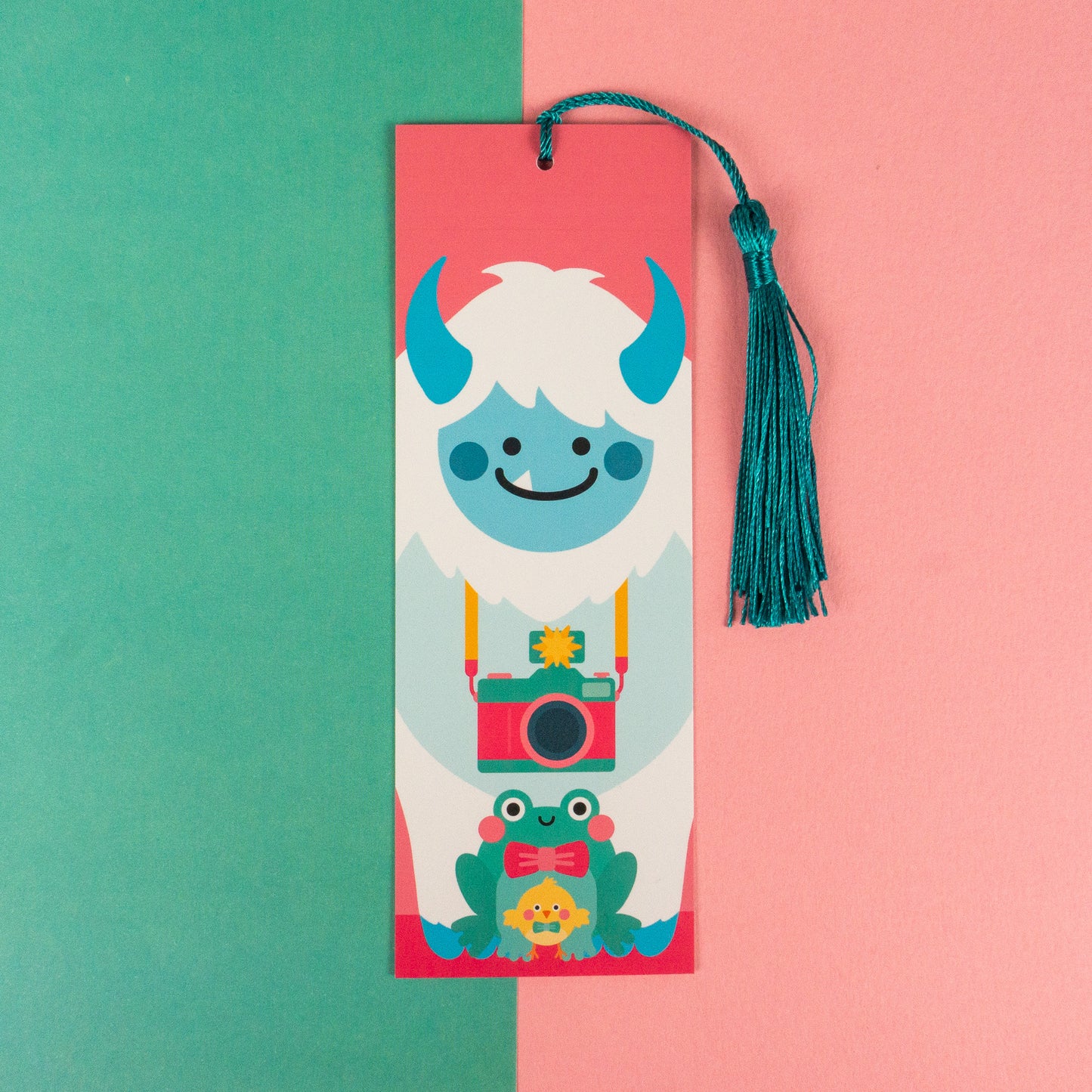 Yeti With Camera, Chick and Frog Bookmark