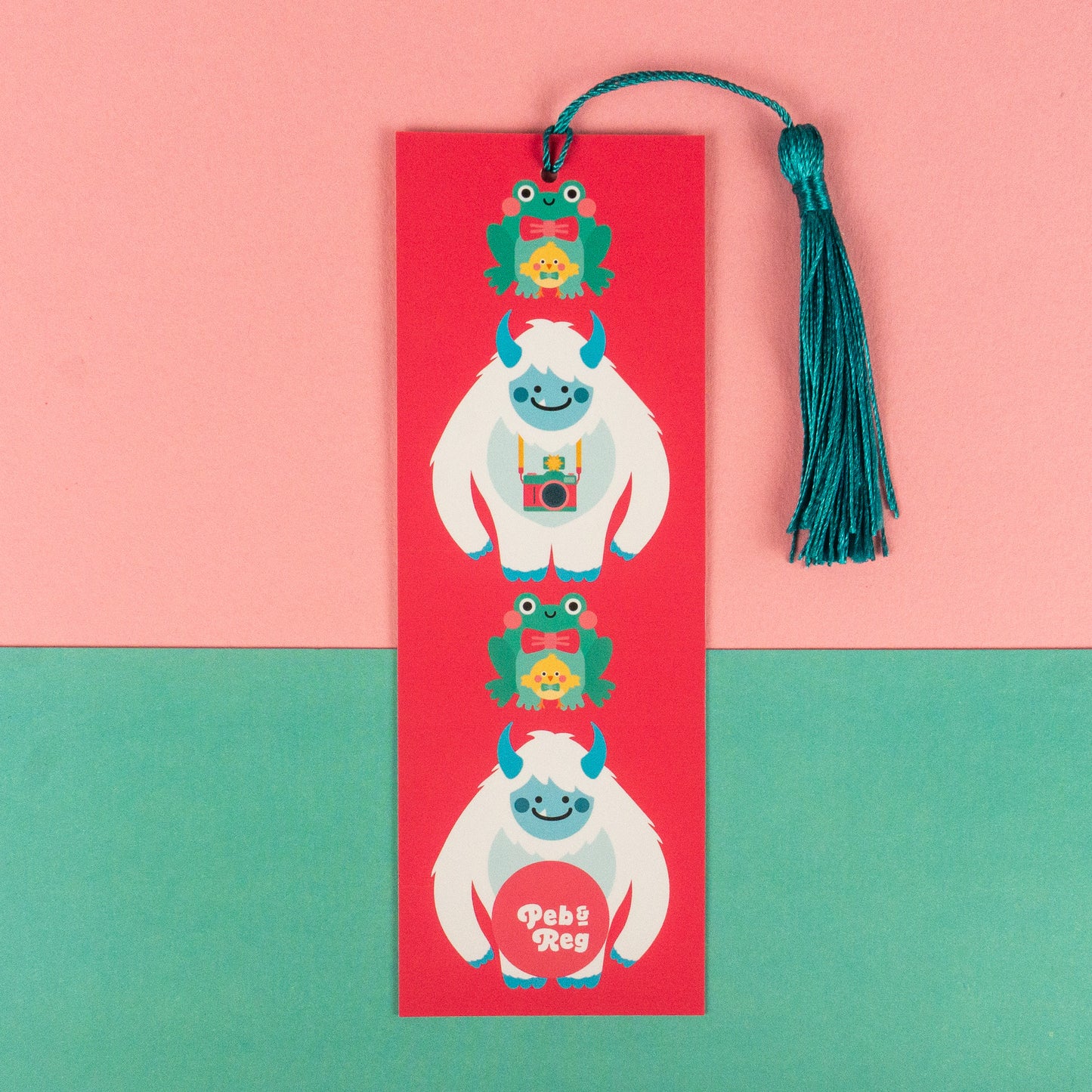 Yeti With Camera, Chick and Frog Bookmark