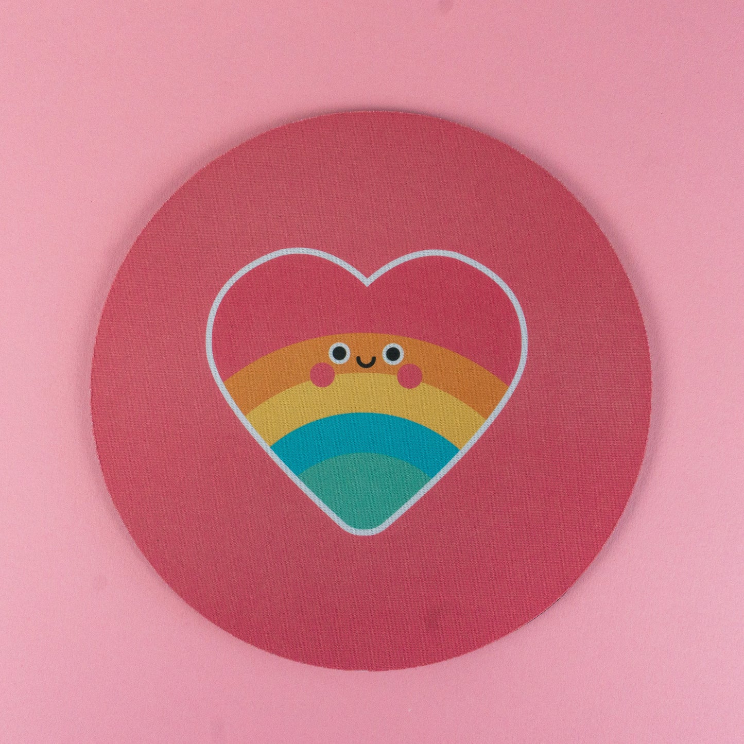 Seconds Rainbow Hug Round Mousemat