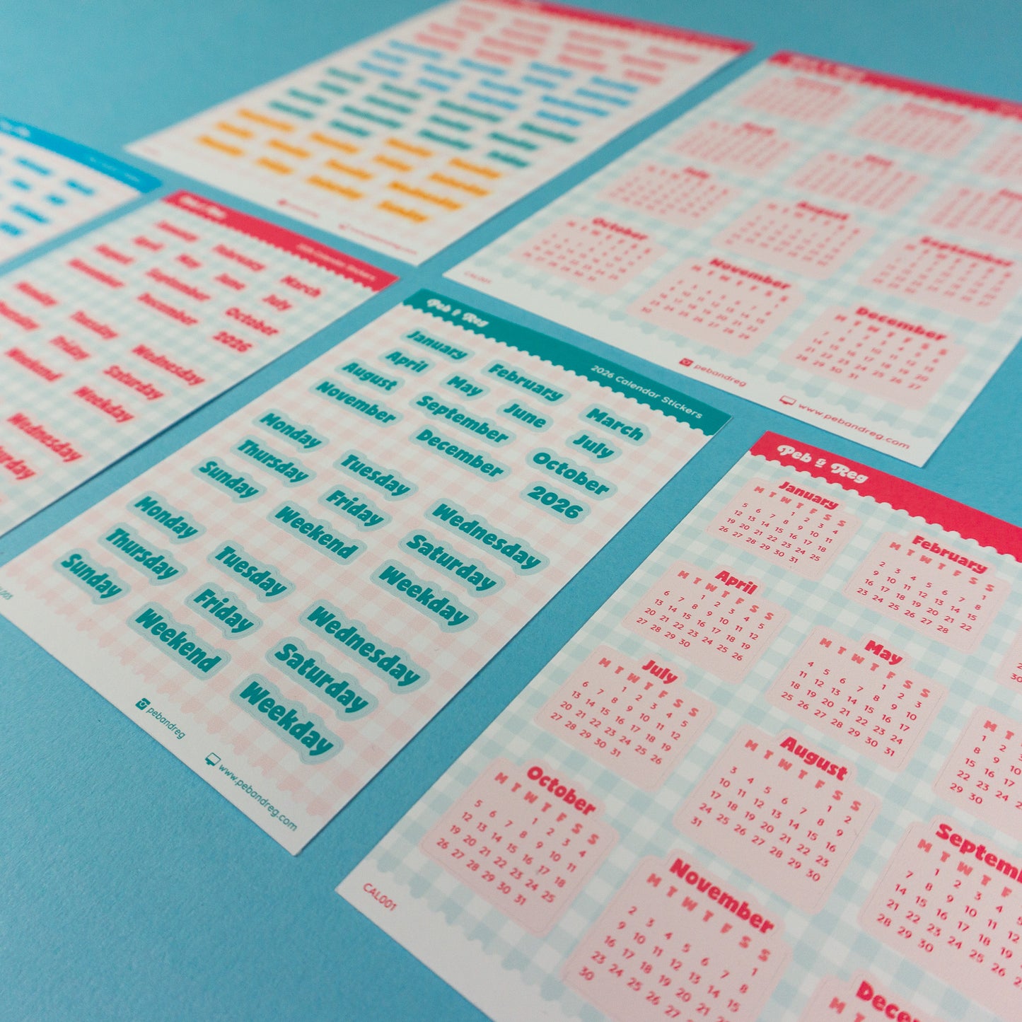 Days of the Week Sticker Sheet (CAL005)