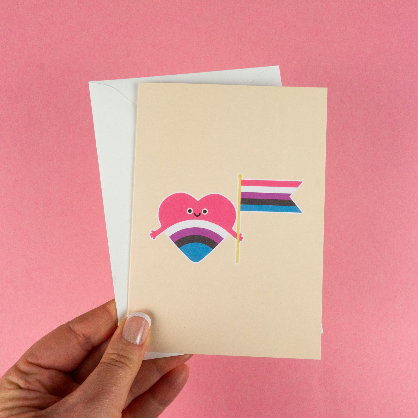 Seconds Genderfluid Pride Hug Greeting Card