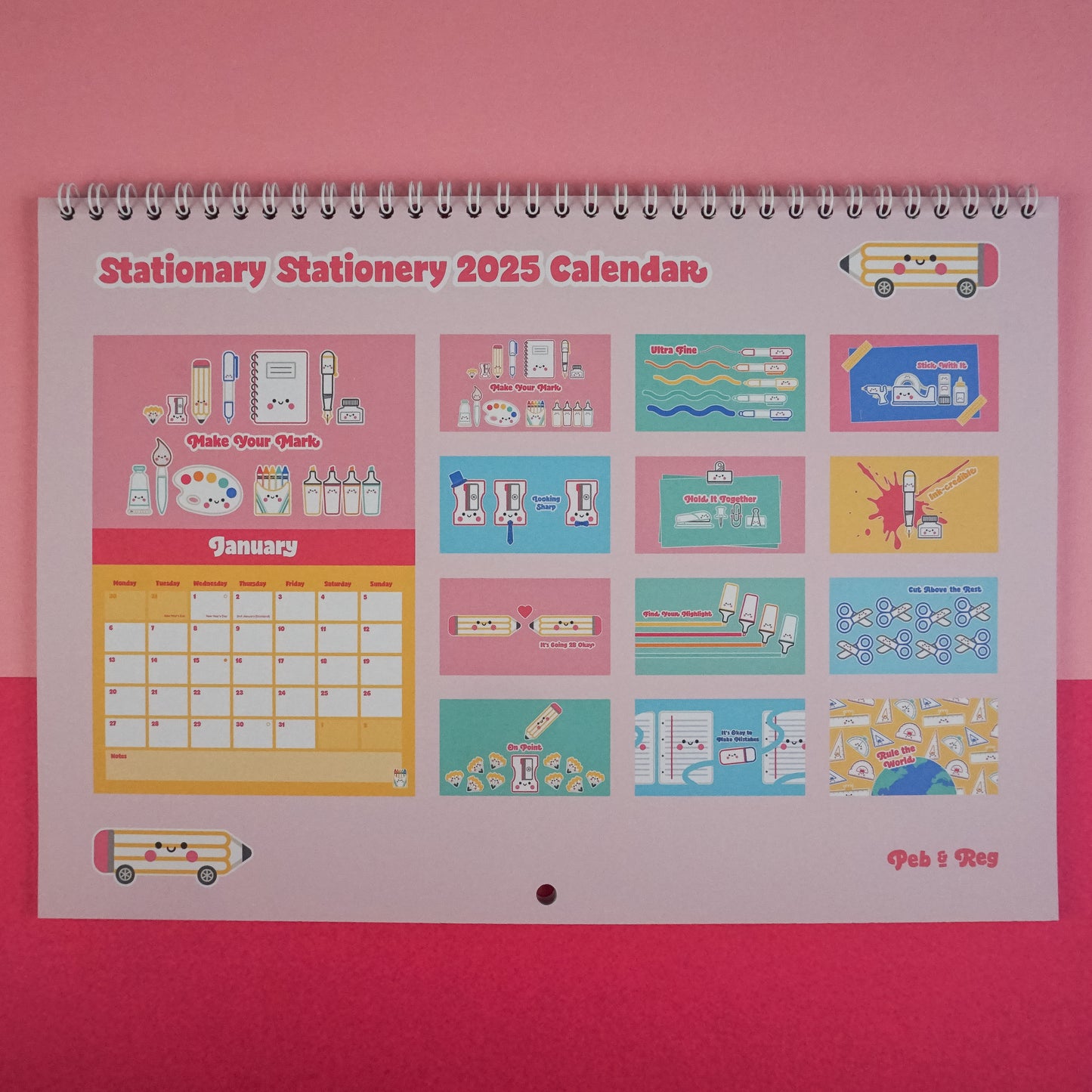 Stationary Stationery 2025 Calendar