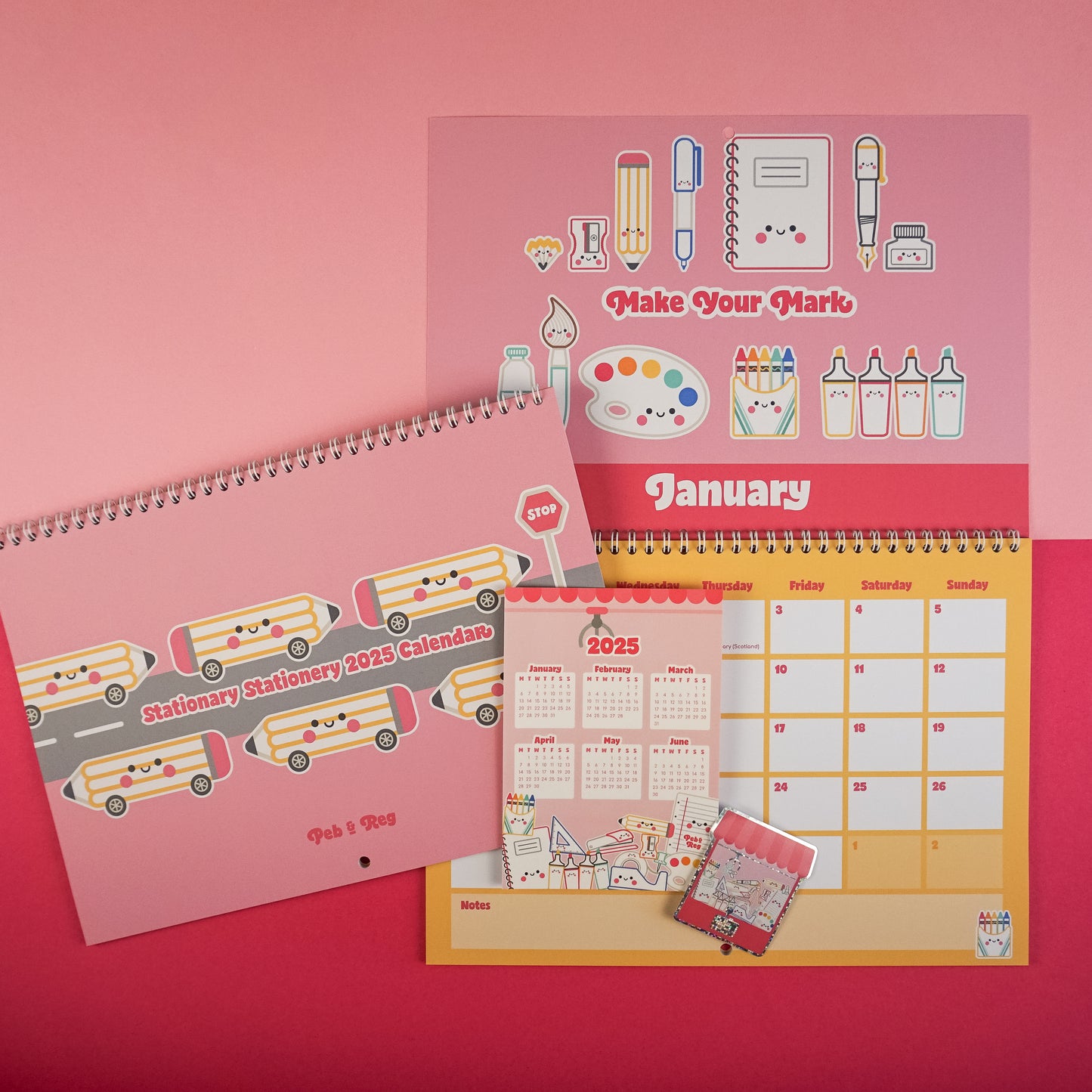 Stationary Stationery 2025 Calendar