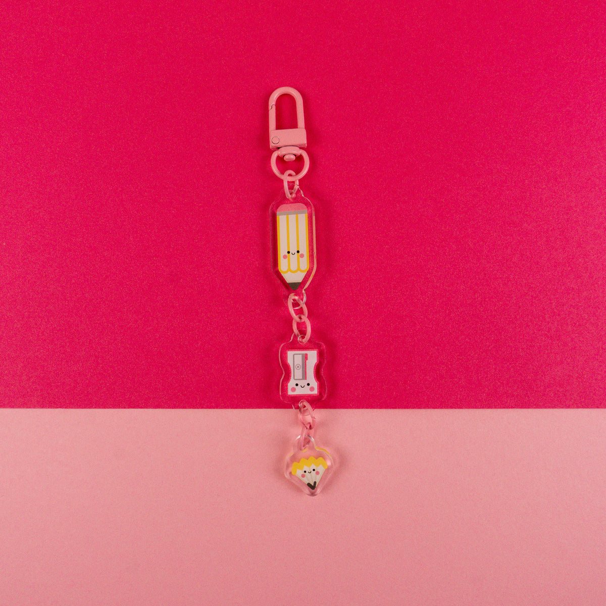 Pencil Friends Dangly Charm Keyring