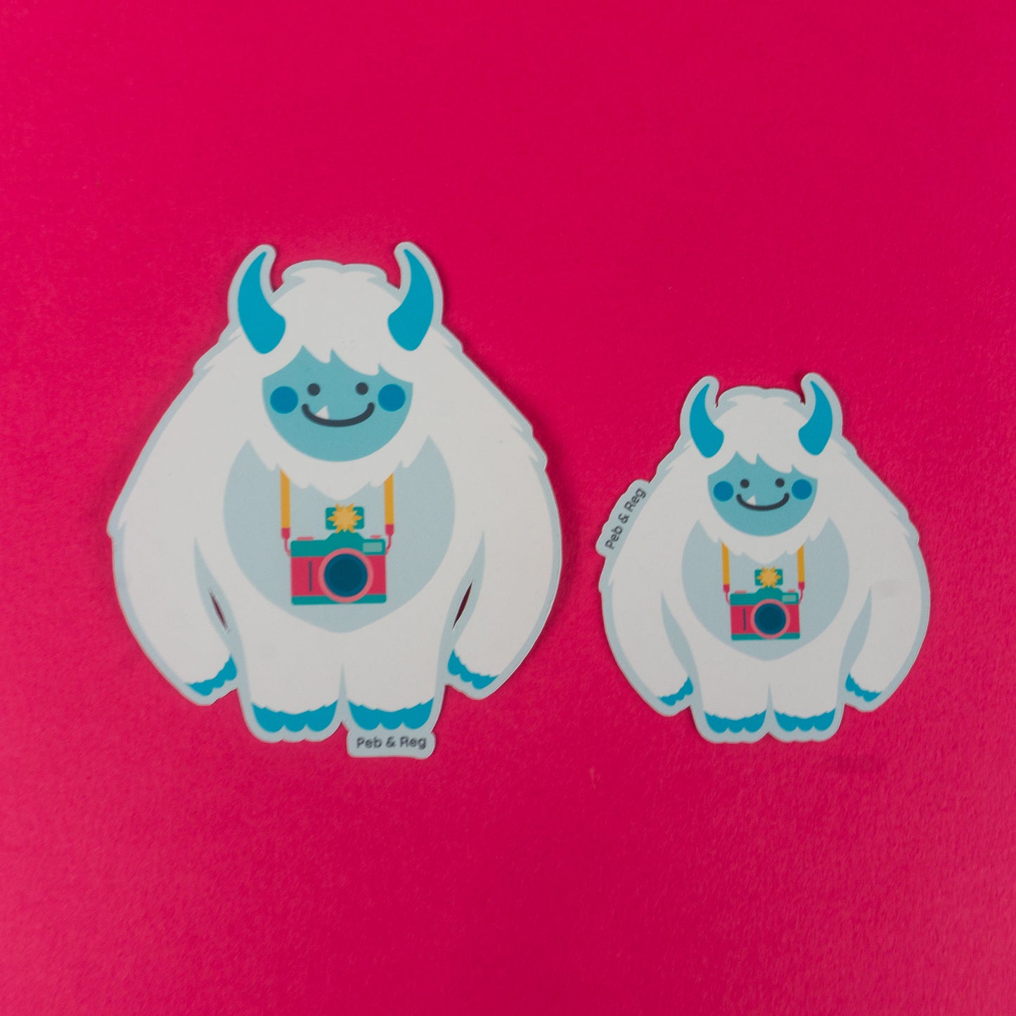 Yeti With Camera Diecut Sticker
