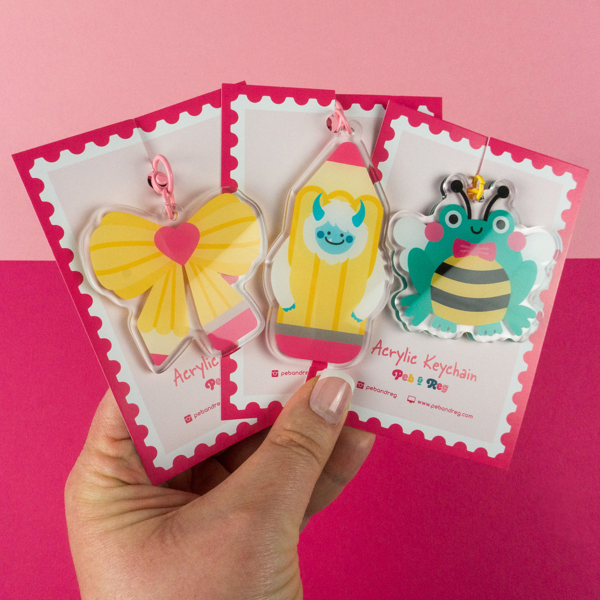 Frog Bee Keyring