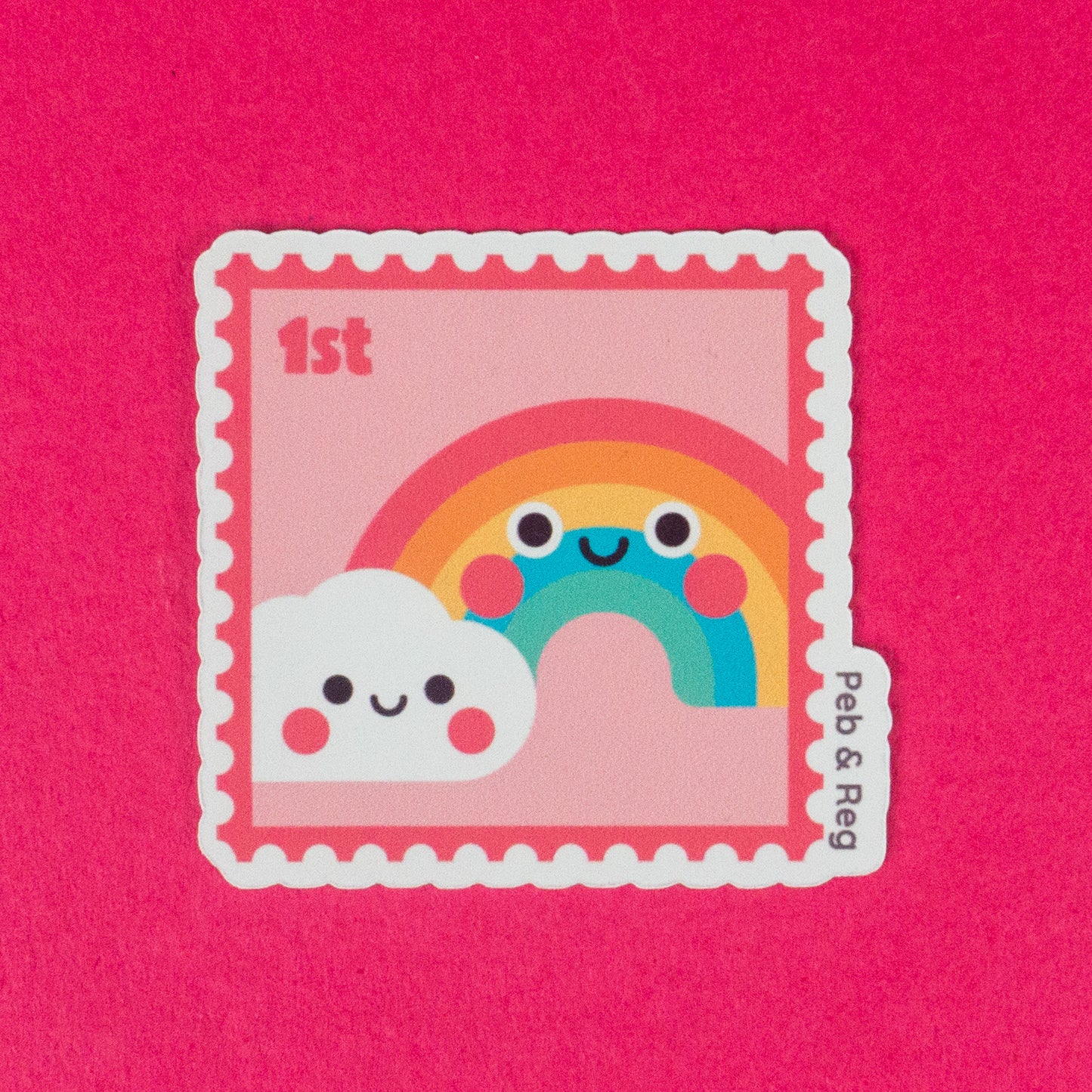 Rainbow Stamp Diecut Sticker