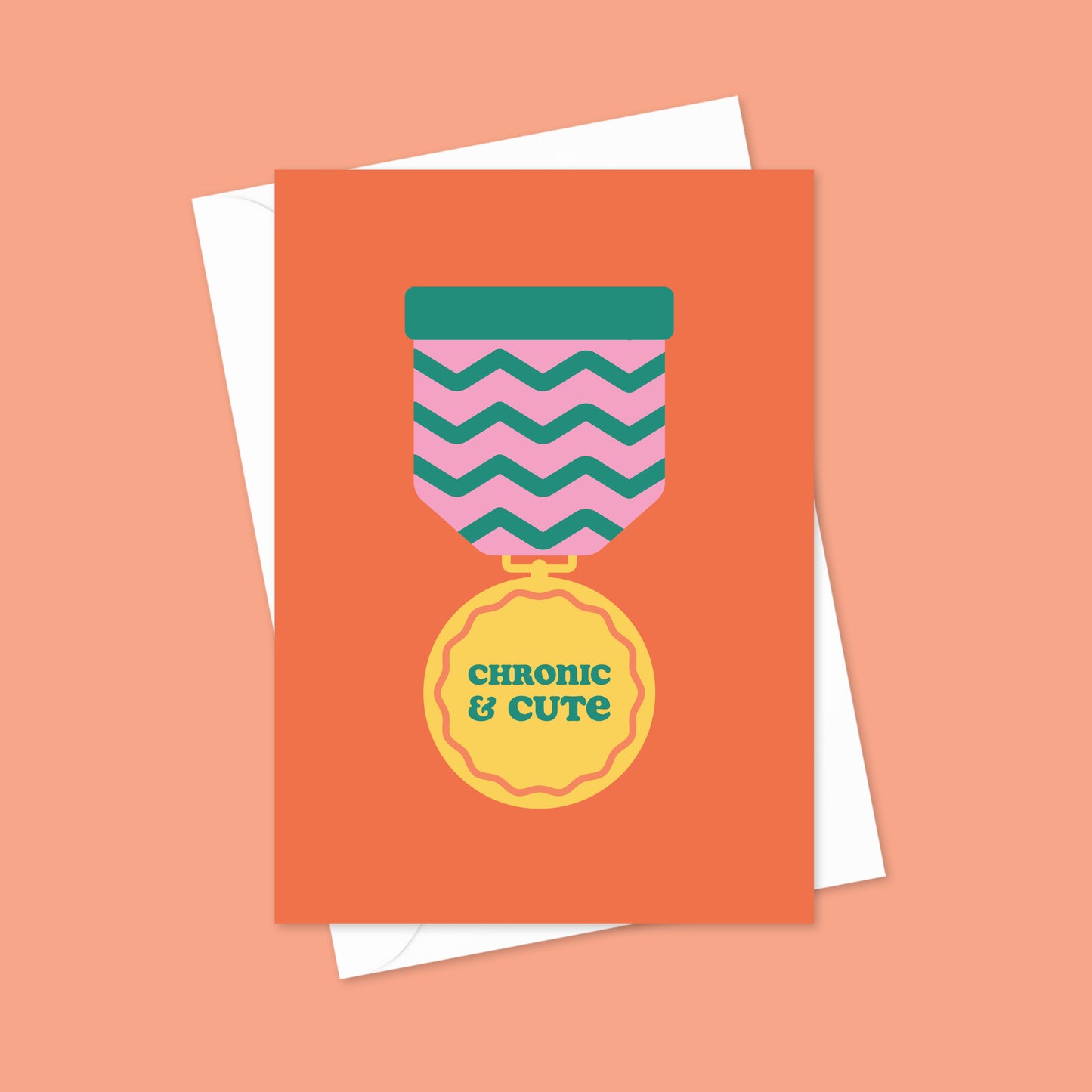Chronic and Cute A6 Blank Greetings Card