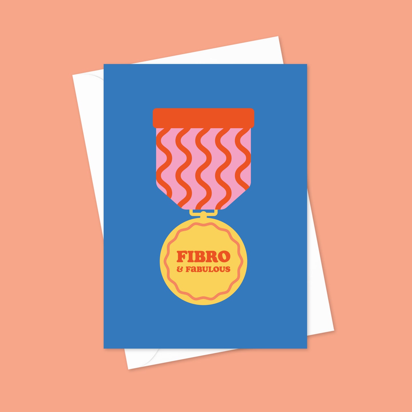 Fibro and Fabulous A6 Blank Greetings Card