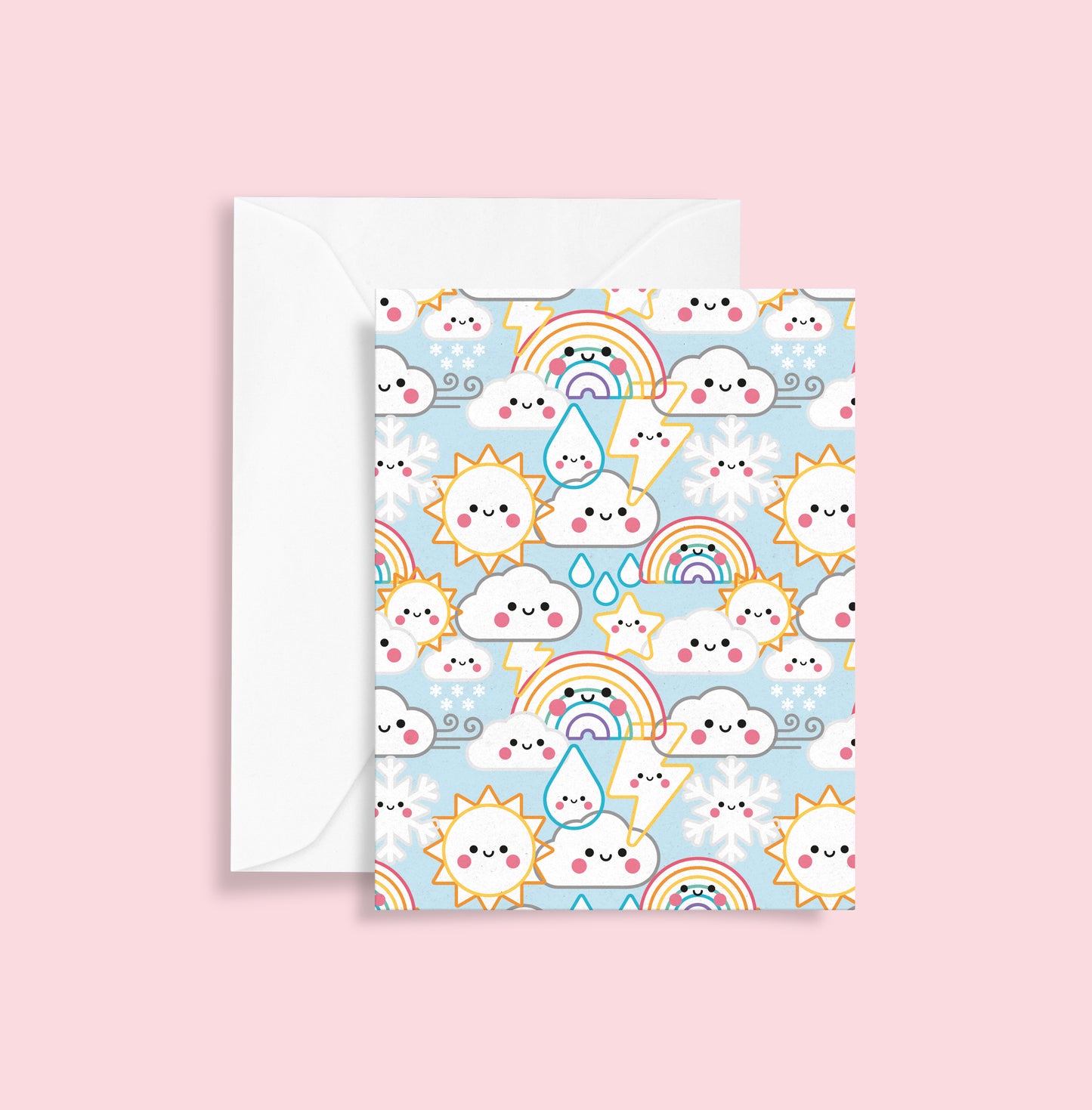 Weather Friends A6 Blank Greetings Card