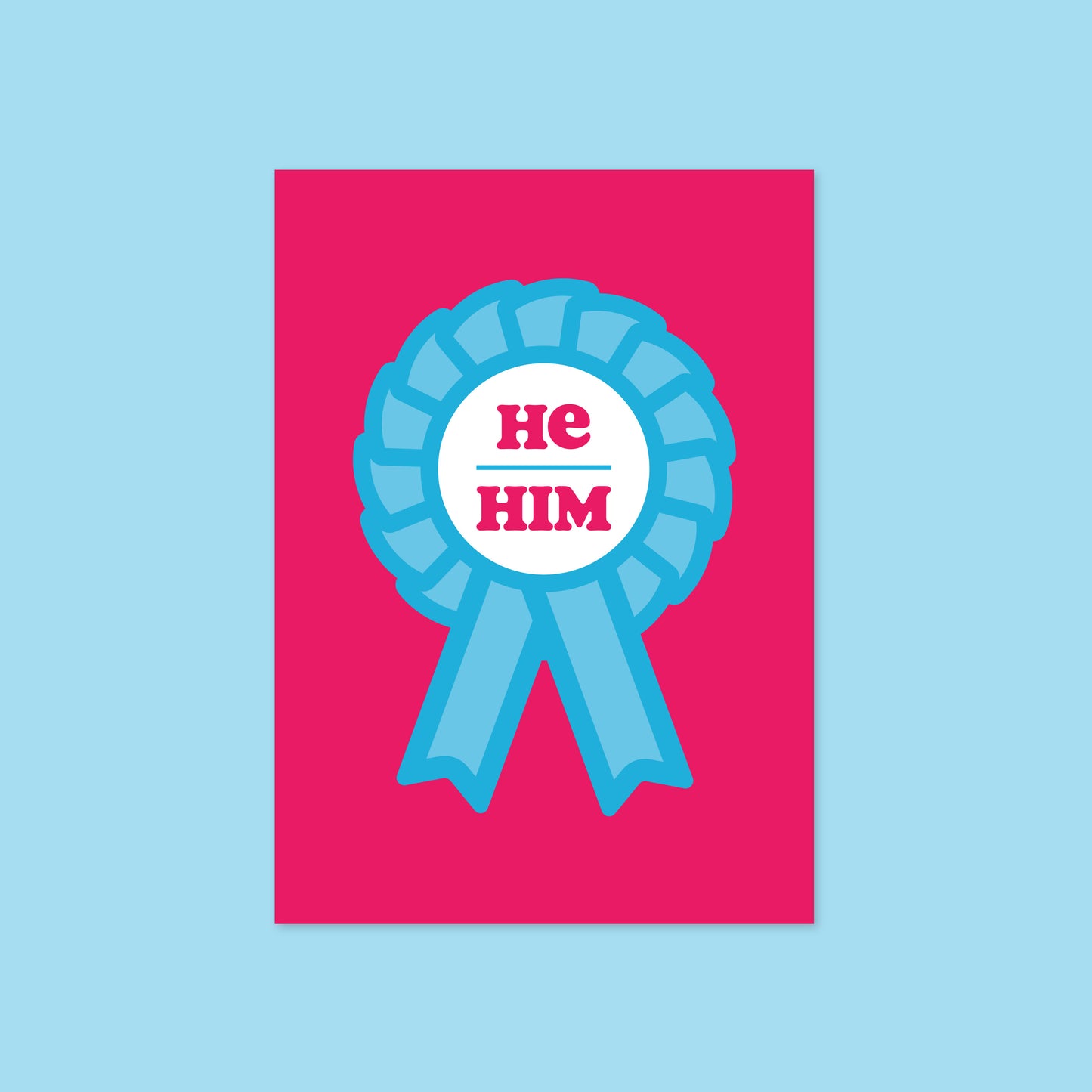 He / Him A6 Postcard