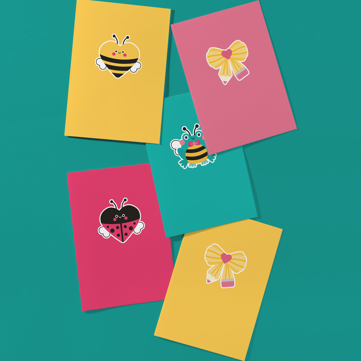 Frog Bee A7 Blank Greetings Card
