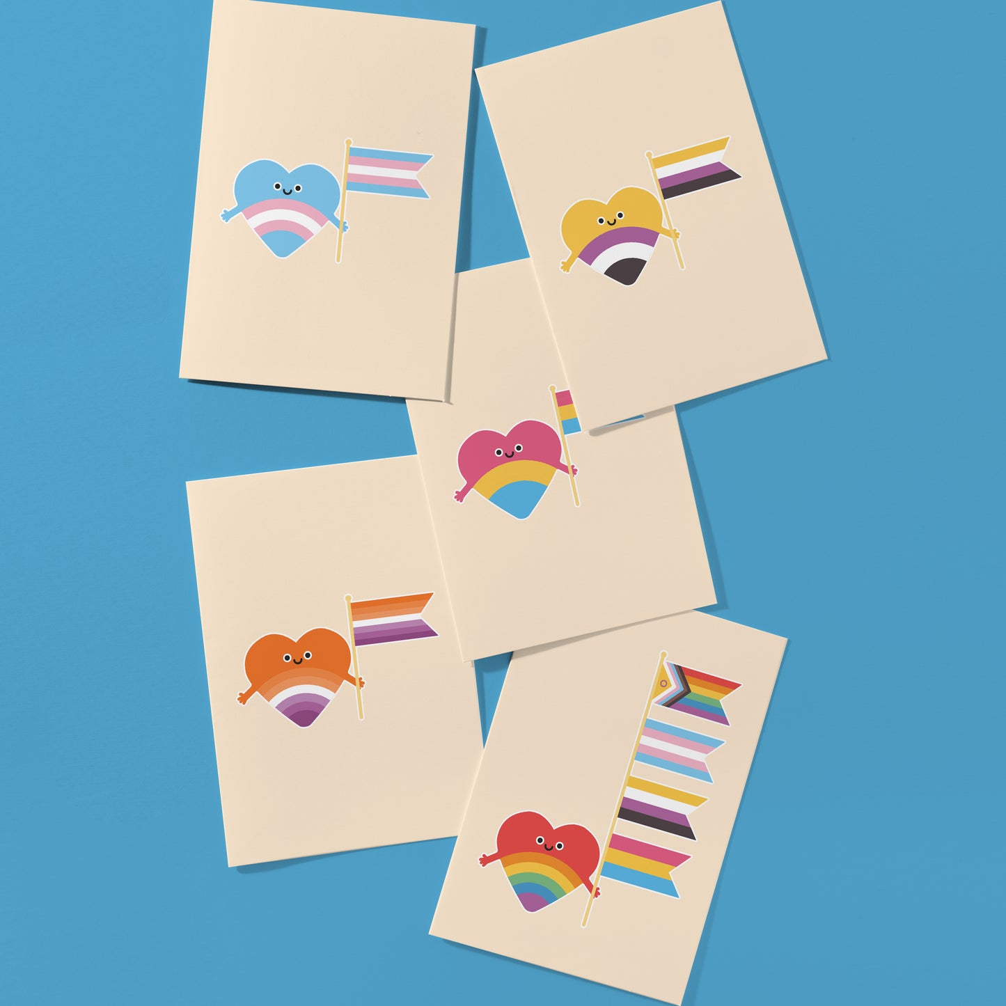 Bisexual Pride Hug A6 Blank Greeting Card