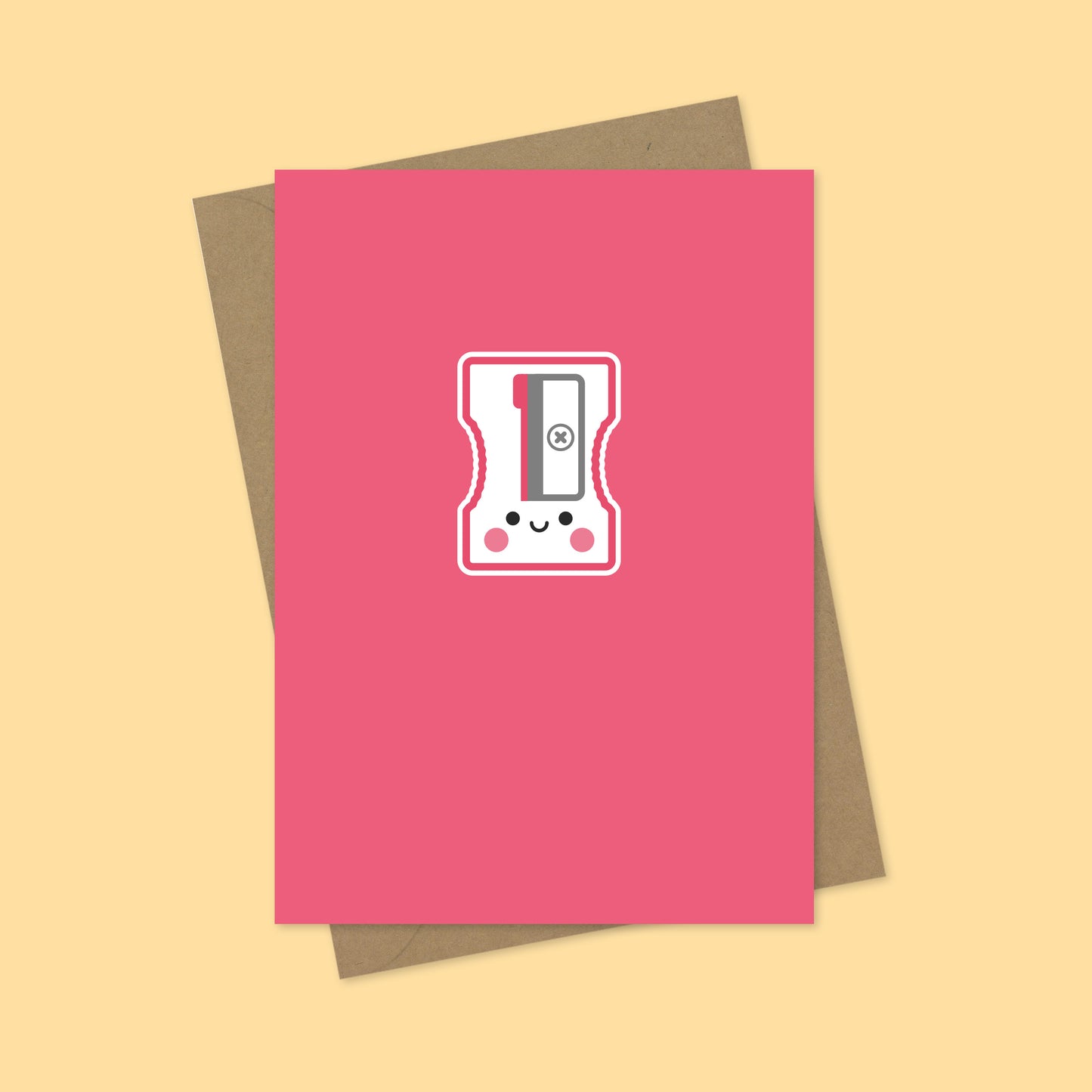 Pencil Sharpener A7 Blank Greetings Card