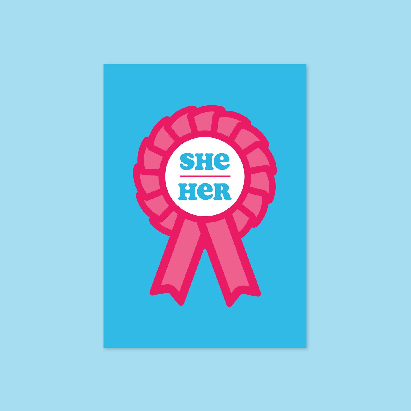 She / Her A6 Postcard