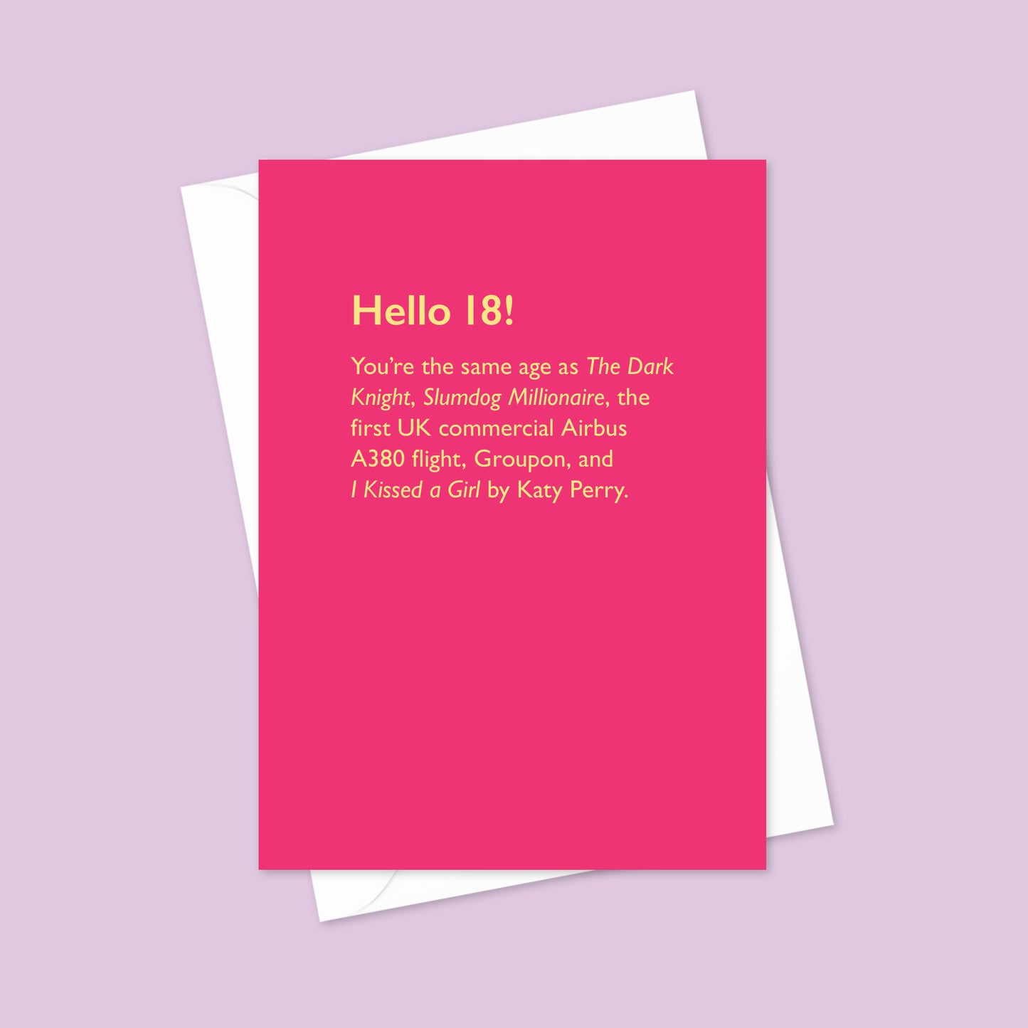 18th Birthday Milestone A6 Blank Greetings Card