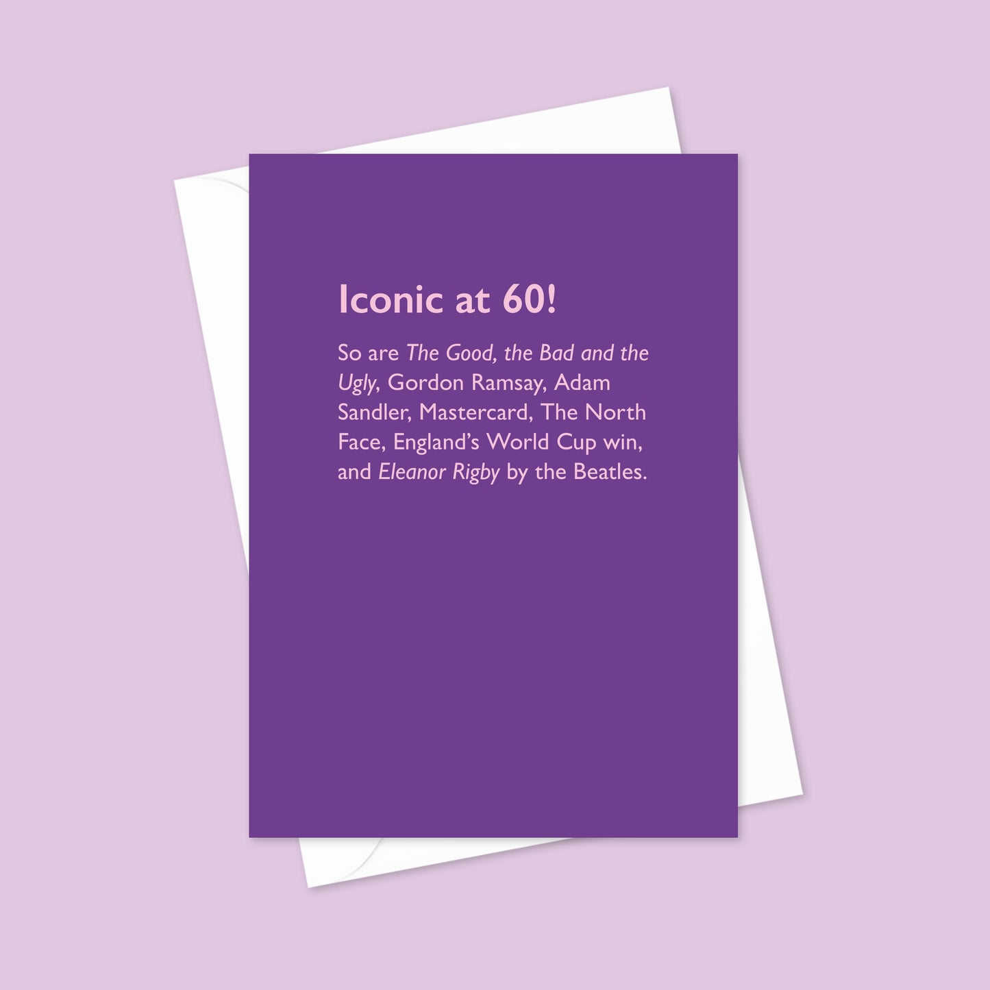 60th Birthday Milestone A6 Blank Greetings Card
