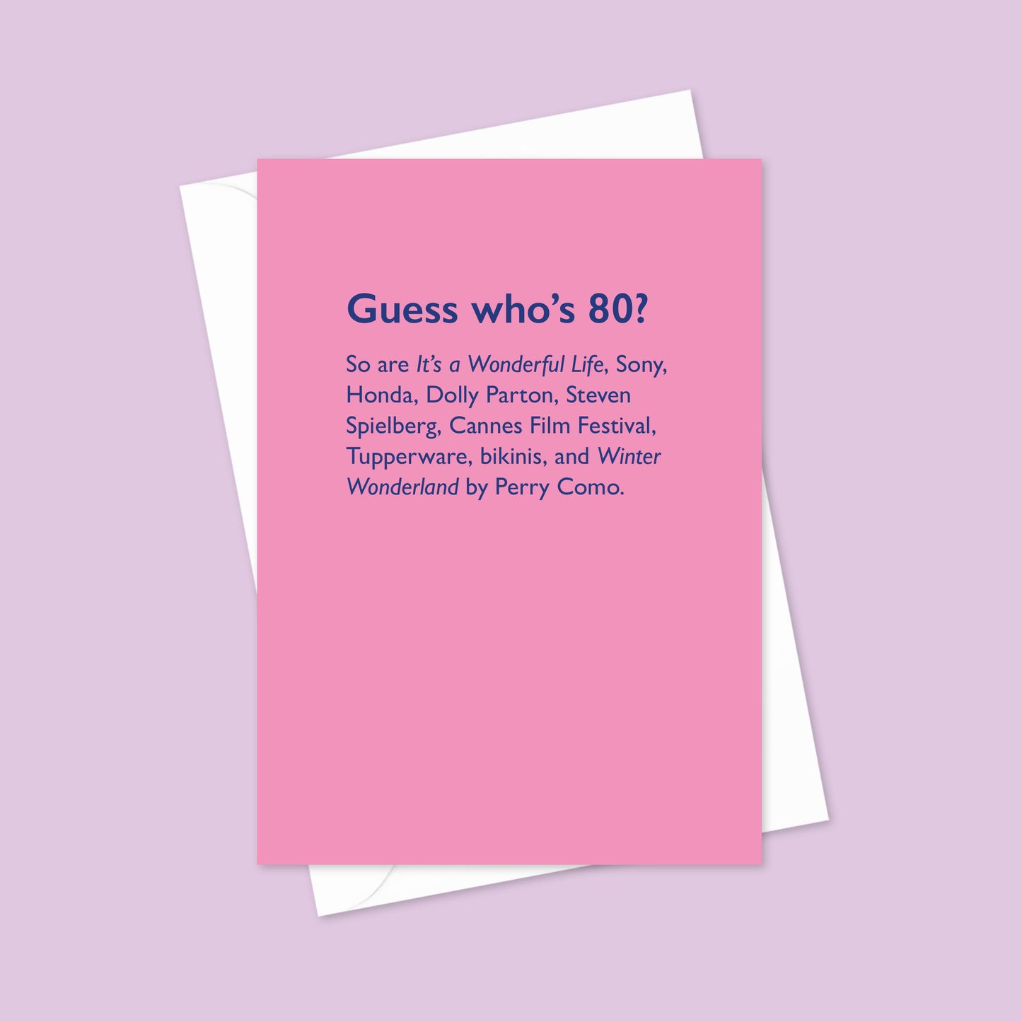 80th Birthday Milestone A6 Blank Greetings Card