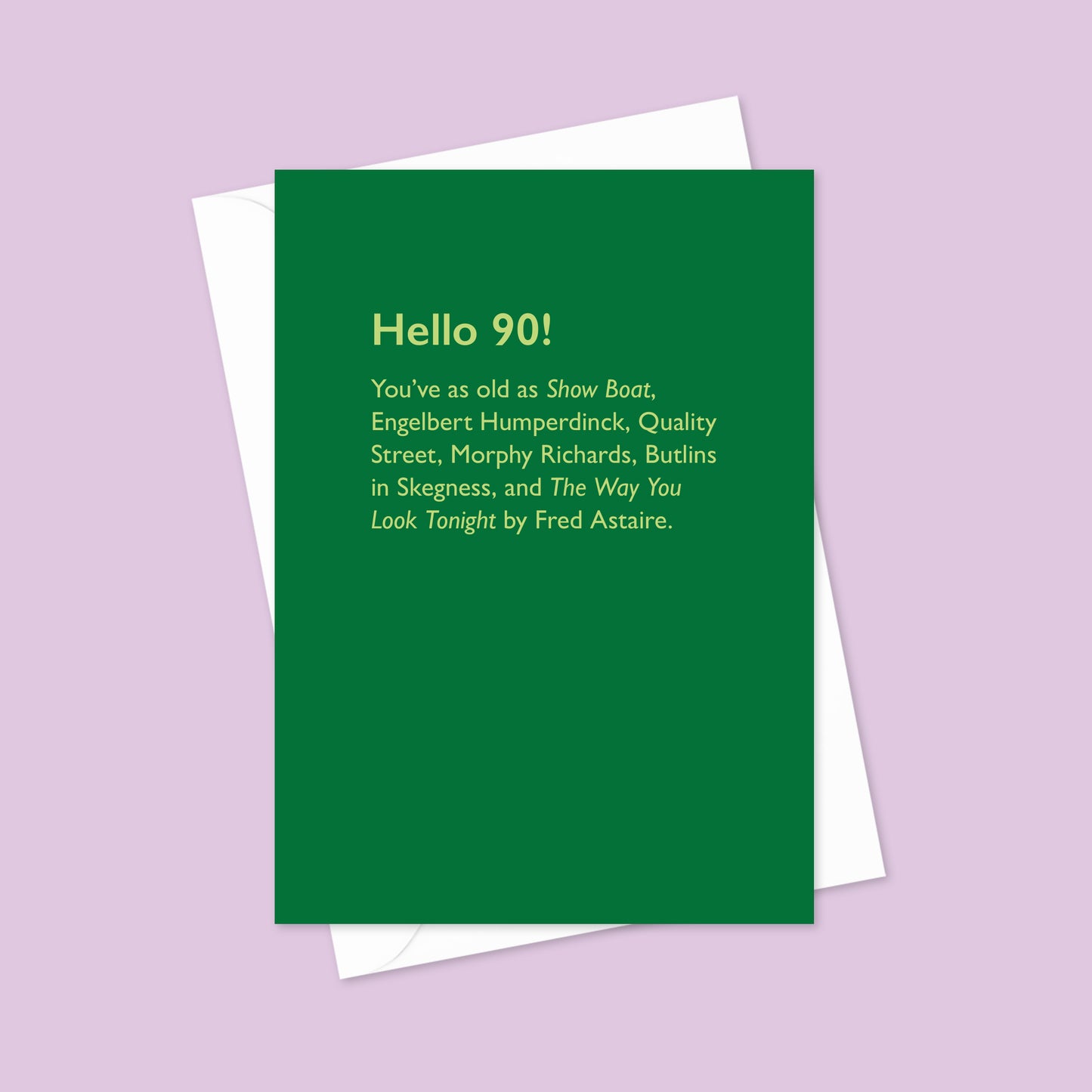 90th Birthday Milestone A6 Blank Greetings Card