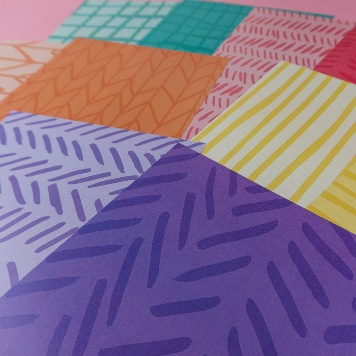 Hand Drawn Textures Deco Scrapbooking Paper (10 sheets)
