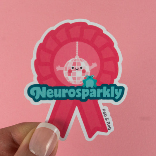 Neurosparkly Rosette Diecut Sticker