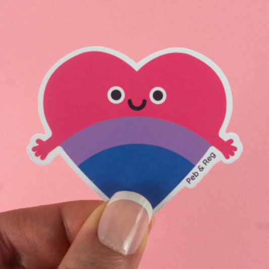 Bisexual Pride Hug Diecut Sticker