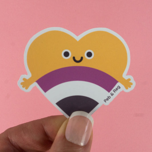 Non-Binary Pride Hug Diecut Sticker