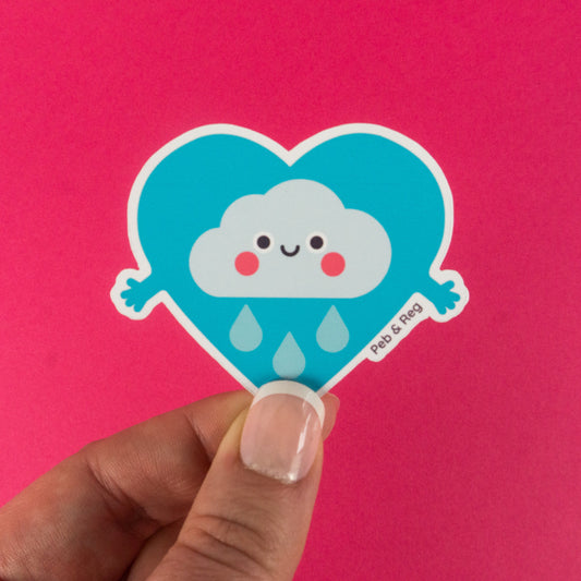Stormy Hug Diecut Sticker