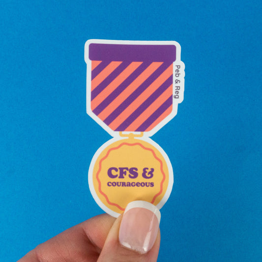 CFS and Courageous Medal Diecut Sticker