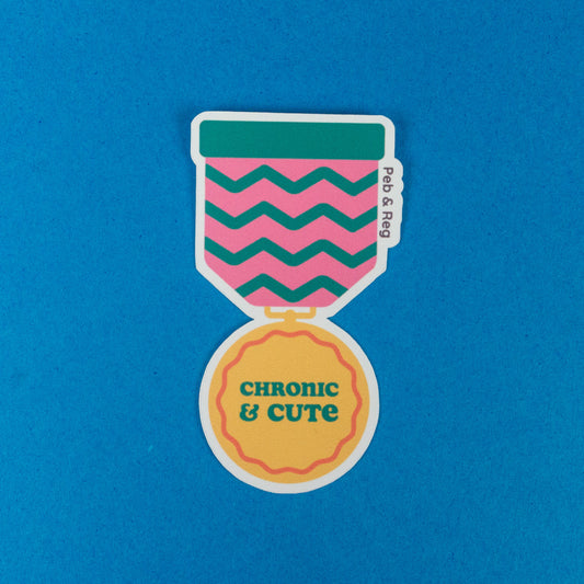 Chronic and Cute Medal Diecut Sticker