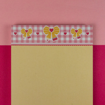 Pencil Bow A6 Notepad