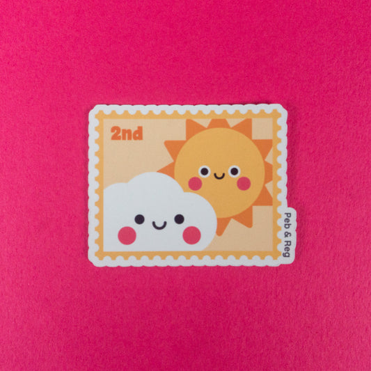 Sunshine Stamp Diecut Sticker