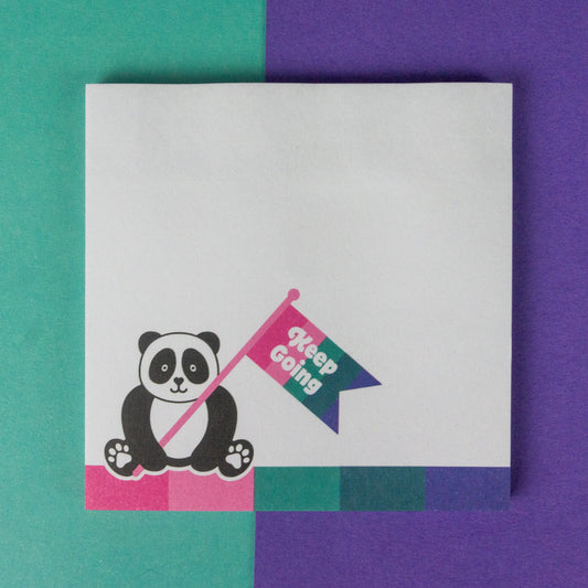 Keep Going Panda 3” Sticky Notes