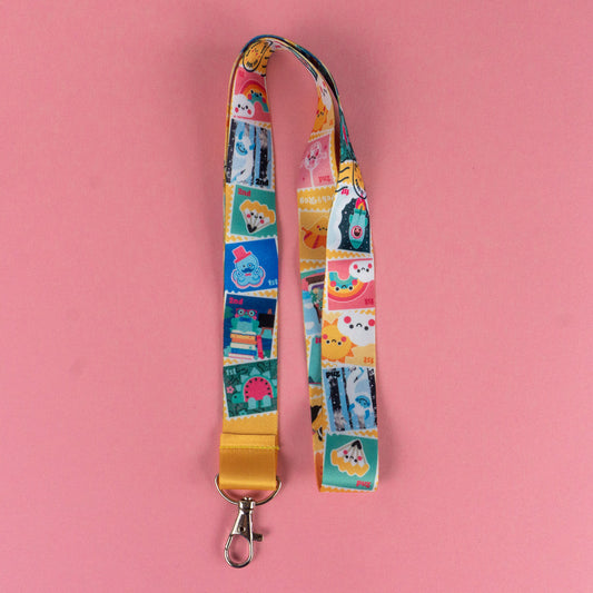 Peb & Reg Stamps Lanyard