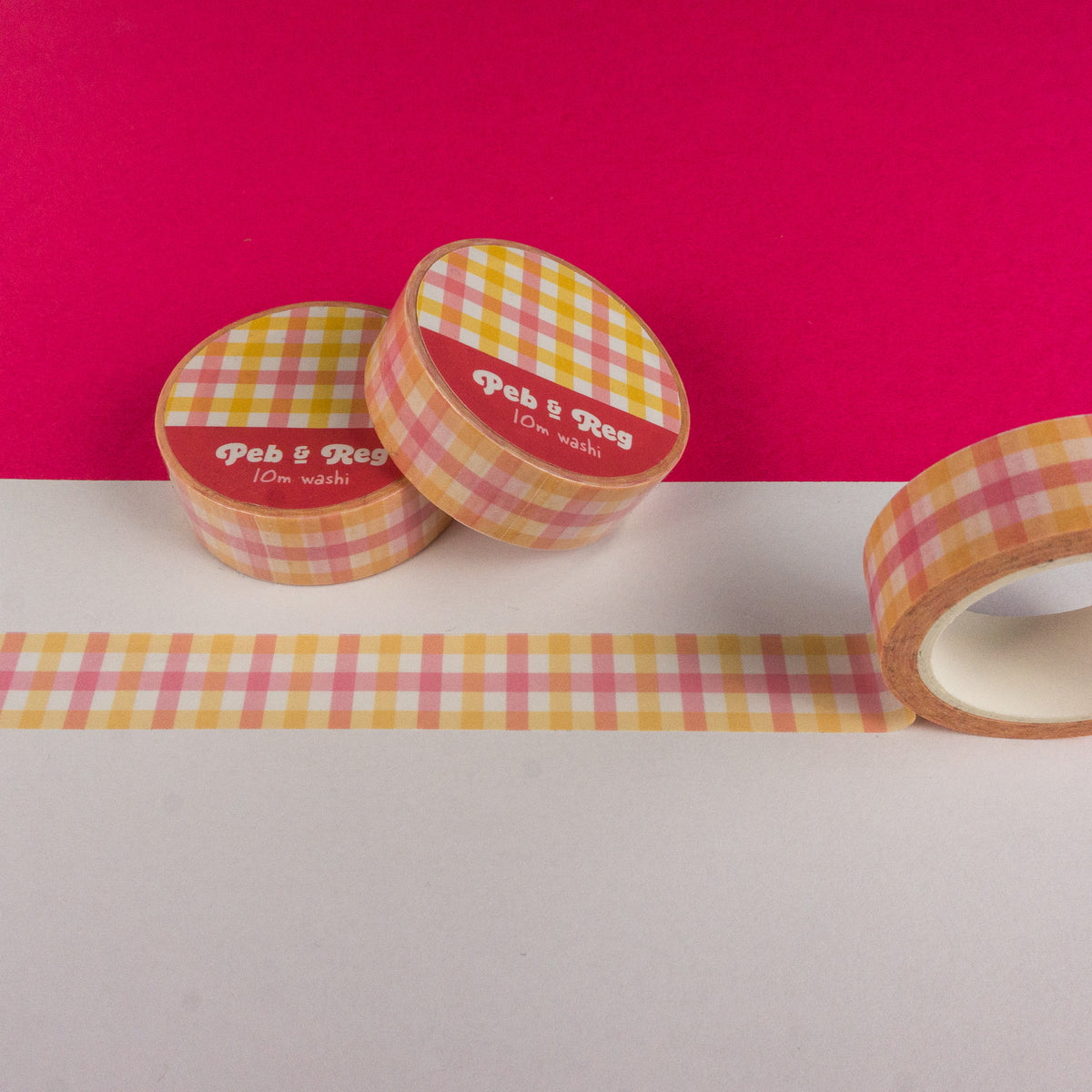Pencil Bow Gingham Co-ordinating Washi Tape