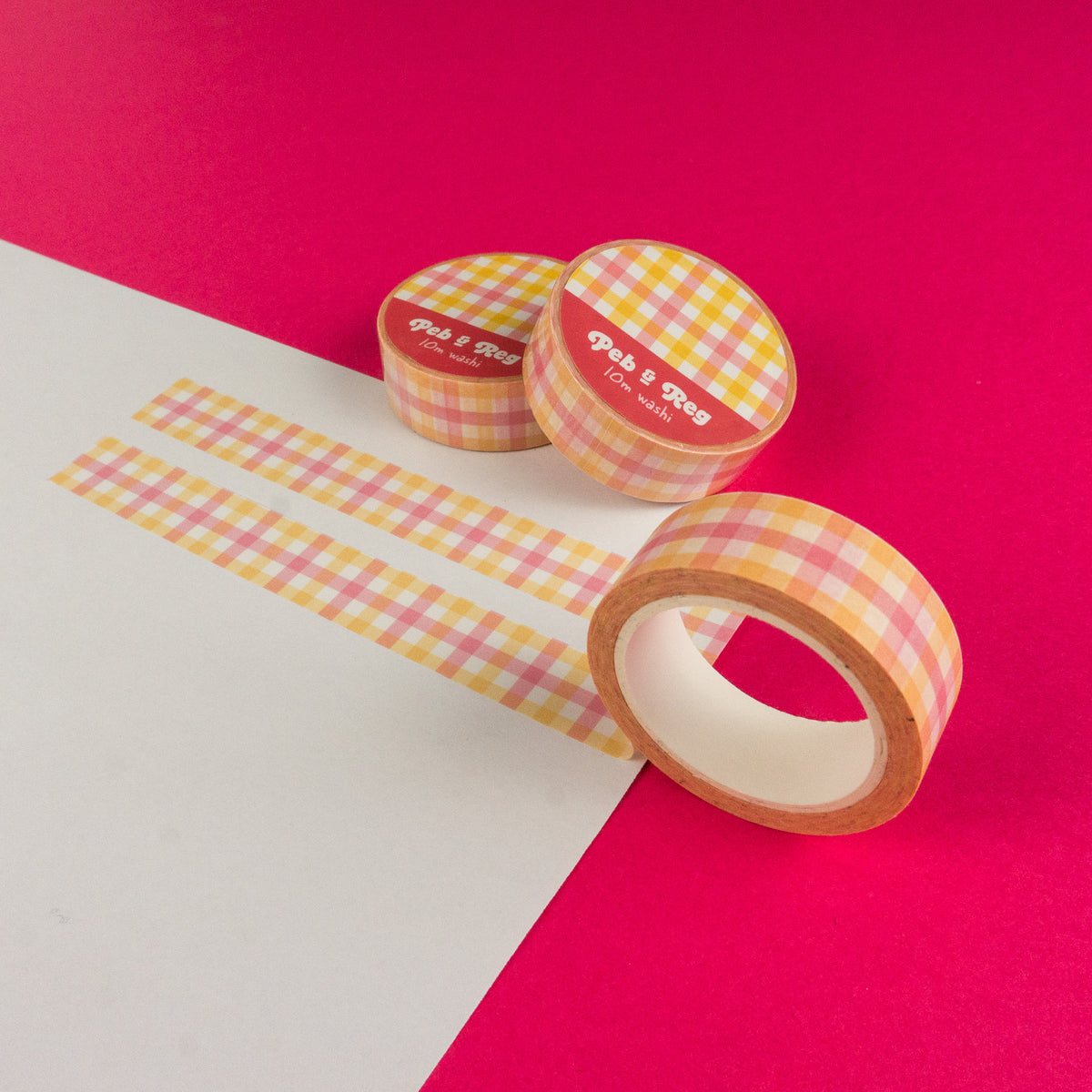 Pencil Bow Gingham Co-ordinating Washi Tape