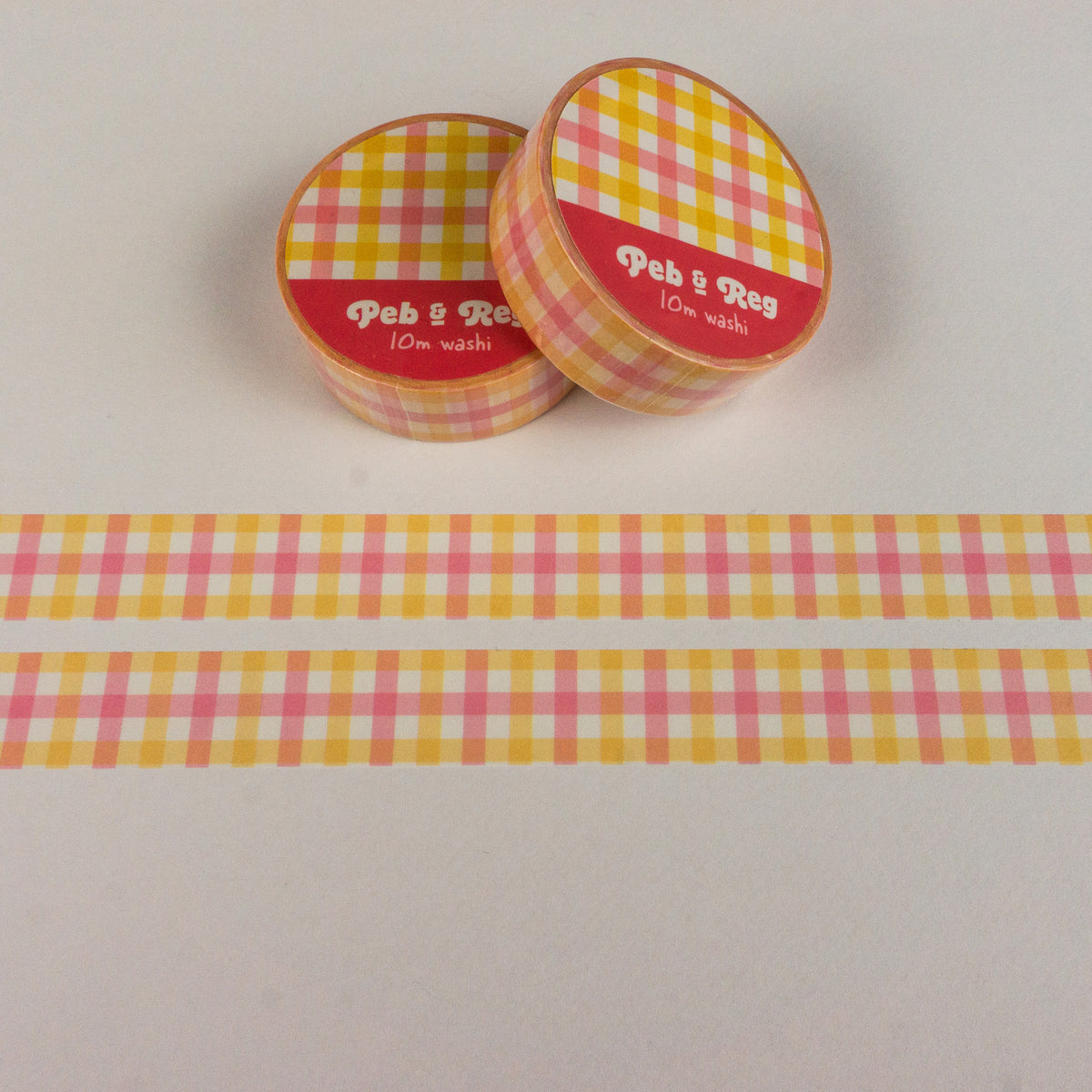 Pencil Bow Gingham Co-ordinating Washi Tape